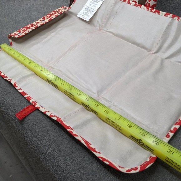 Infantino Savvy Bag Diaper Bag with Changing Pad Red Cream Printed - Picture 8 of 14